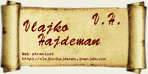 Vlajko Hajdeman vizit kartica